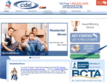 Tablet Screenshot of cidelmoving.com
